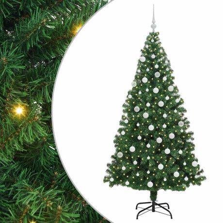 vidaXL Kunstkerstboom Groen 180 cm PVC en Staal en Kunststof afbeelding2 - 1