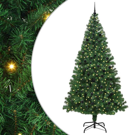 vidaXL Kunstkerstboom Groen 240 cm PVC en Staal en Kunststof afbeelding2 - 1