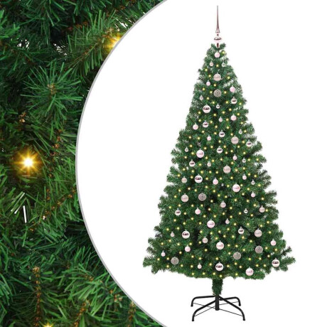 vidaXL Kunstkerstboom Groen 240 cm PVC en Staal en Kunststof afbeelding2 - 1