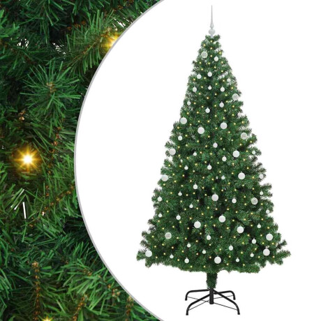 vidaXL Kunstkerstboom Groen 240 cm PVC en Staal en Kunststof afbeelding2 - 1