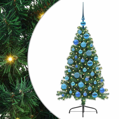 vidaXL Kunstmatig Voorverlicht Kerstboom met 150 LED Groen 120 cm PVC afbeelding2 - 1
