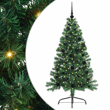vidaXL Kunstmatig Voorverlicht Kerstboom met 150 LED Groen 150 cm PVC afbeelding2 - 1