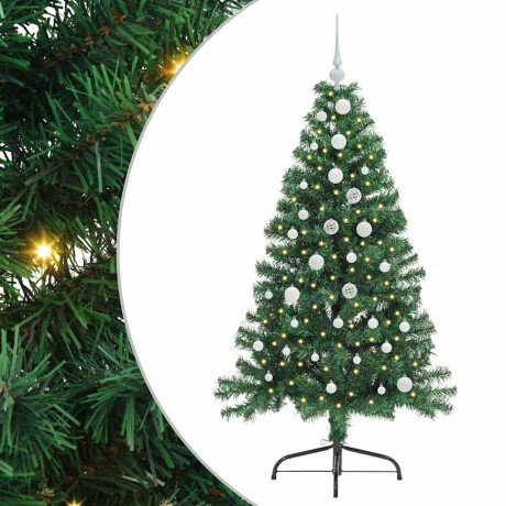 vidaXL Kunstmatig Voorverlicht Kerstboom met 150 LED Groen 150 cm PVC afbeelding2 - 1