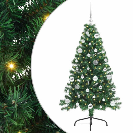 vidaXL Kunstmatig Voorverlicht Kerstboom met 150 LED Groen 150 cm PVC afbeelding2 - 1
