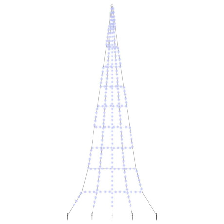 vidaXL LED Kerstboom met Grondspiesjes met 276 LED Blauw 511 cm Metaal afbeelding2 - 1