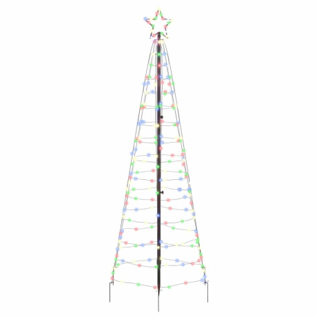 vidaXL LED Kerstboom met Grondspiesjes Multikleur 250 cm IJzer afbeelding2 - 1