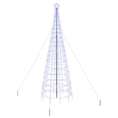 vidaXL LED Kerstboom met Grondspiesjes met 800 LED Blauw 400 cm IJzer afbeelding2 - 1