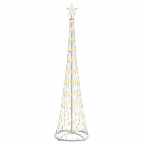 vidaXL LED Kerstboom met 230 LED Warmwit 51 x 51 x 190 cm Metaal afbeelding2 - 1