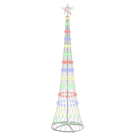 vidaXL LED Kerstboom met 290 LED Multikleur 250 cm Metaal afbeelding2 - 1