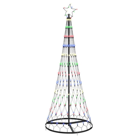 vidaXL LED Kerstboom met 230 LED Multikleur 184.5 cm Metaal afbeelding2 - 1