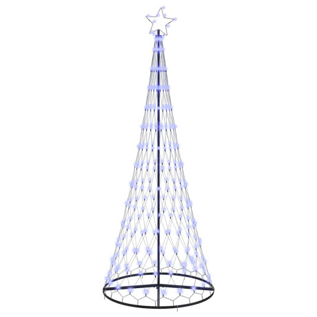 vidaXL LED Kerstboom met 295 LED met standaard Blauw 250 cm Metaal afbeelding2 - 1