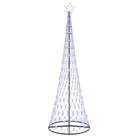 vidaXL LED Kerstboom met 350 LED Blauw 138.5 x 138.5 x 399 cm Metaal afbeelding2 - 1