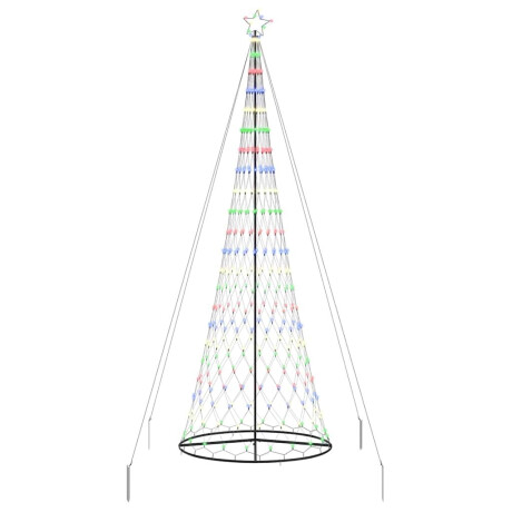vidaXL LED Kerstboom met 455 LED Multikleur 399 cm Metaal afbeelding2 - 1