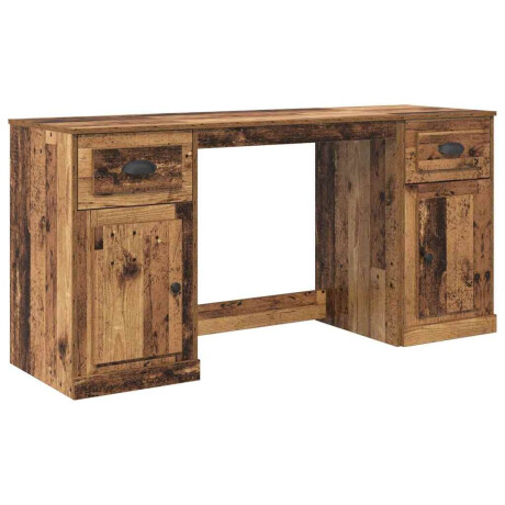 vidaXL Bureau met kast Oud Hout 154,5 x 50 x 75 cm Bewerkt hout afbeelding2 - 1