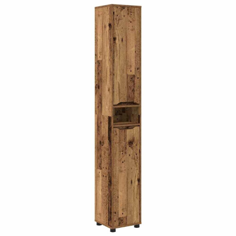 vidaXL Badkamer Kast Oud Hout 30,5 x 30 x 195 cm Bewerkt hout afbeelding2 - 1