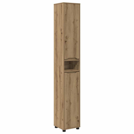 vidaXL Badkamer Kast Artisan Eiken 30,5 x 30 x 195 cm Bewerkt hout afbeelding2 - 1