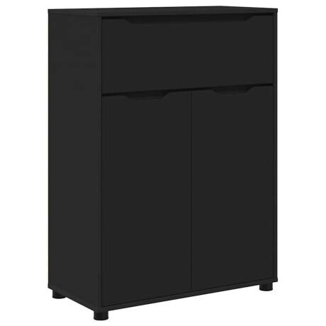 vidaXL Badkamer Kast met lade Zwart 72,5 x 36,5 x 100 cm Bewerkt hout afbeelding2 - 1