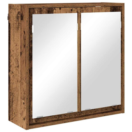 vidaXL Badkamer spiegelkast Oud Hout 60 x 20 x 60 cm Bewerkt hout afbeelding2 - 1