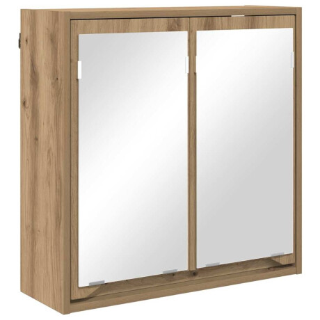 vidaXL Badkamer spiegelkast Artisan Eiken 60 x 20 x 60 cm Bewerkt hout afbeelding2 - 1