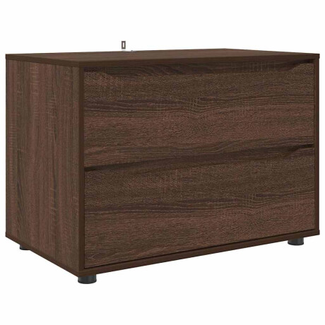 vidaXL Opbergkast Bruin Eiken 80 x 48 x 57 cm Bewerkt hout afbeelding2 - 1
