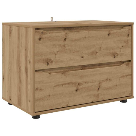 vidaXL Opbergkast Artisan Eiken 80 x 48 x 57 cm Bewerkt hout afbeelding2 - 1