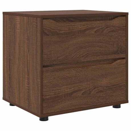 vidaXL Opbergkast Bruin Eiken 60 x 48 x 57 cm Bewerkt hout afbeelding2 - 1