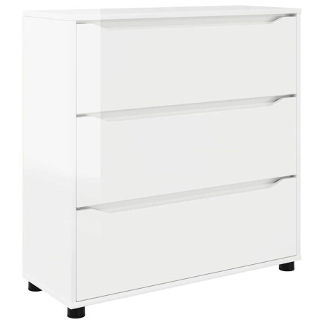 vidaXL Opbergkast Hoogglans wit 80 x 31 x 81 cm Bewerkt hout afbeelding2 - 1