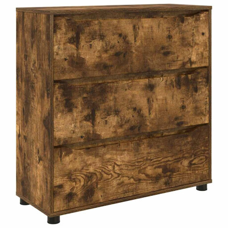 vidaXL Opbergkast Gerookt eiken 80 x 31 x 81 cm Bewerkt hout afbeelding2 - 1