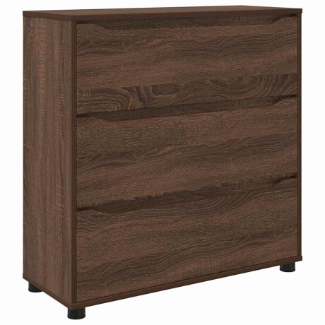 vidaXL Opbergkast Bruin Eiken 80 x 31 x 81 cm Bewerkt hout afbeelding2 - 1