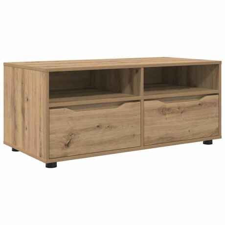 vidaXL TV-kast met lade Artisan Eiken 100 x 48 x 43 cm Bewerkt hout afbeelding2 - 1