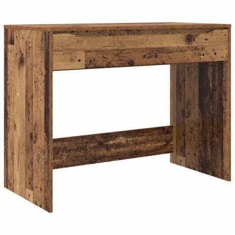 vidaXL Bureau met lade Oudhout 100 x 50 x 78 cm Geconstrueerd hout afbeelding2 - 1