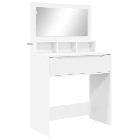 vidaXL Slaapkamer Kaptafels Wit 80 x 39,6 x 135 cm Bewerkt hout afbeelding2 - 1