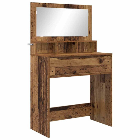 vidaXL Slaapkamer Kaptafels Oud Hout 80 x 39,6 x 135 cm Bewerkt hout afbeelding2 - 1