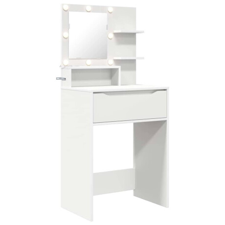 vidaXL Slaapkamer Kaptafels Wit 80 x 39,6 x 135 cm Bewerkt hout afbeelding2 - 1