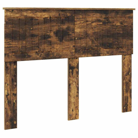 vidaXL Hoofdbord met hoofdeinde Gerookt eiken 120 cm Bewerkt hout afbeelding2 - 1