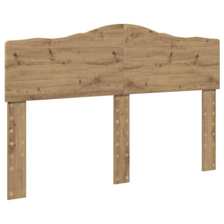 vidaXL Hoofdbord met hoofdeinde Artisan Eiken 160 cm Bewerkt hout afbeelding2 - 1
