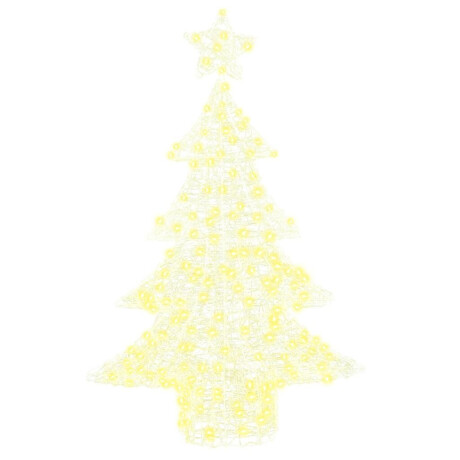 vidaXL Kerstboom met 100 LED Warmwit 120 cm Acryl afbeelding2 - 1