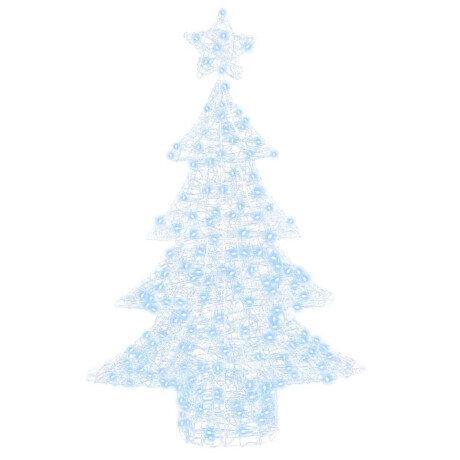 vidaXL Kerstboom met 100 LED Koudwit 120 cm Acryl afbeelding2 - 1