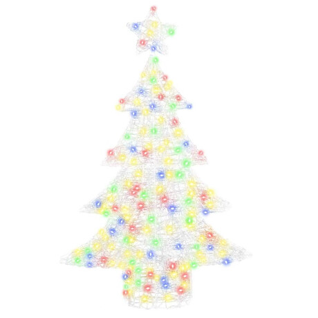 vidaXL Kerstboom met 100 LED Multikleur 120 cm Acryl afbeelding2 - 1