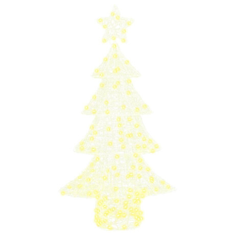 vidaXL Kerstboom met 160 LED Warmwit 150 cm Acryl afbeelding2 - 1