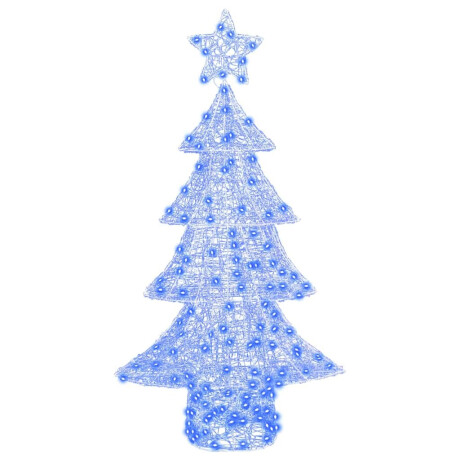vidaXL Kerstboom met 160 LED Blauw 150 cm Acryl afbeelding2 - 1