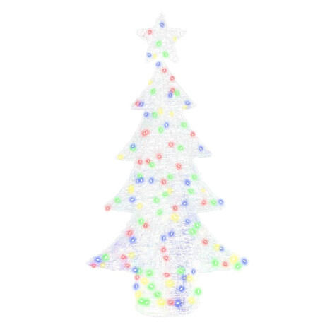 vidaXL Kerstboom met 160 LED Multikleur 150 cm Acryl afbeelding2 - 1
