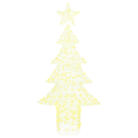 vidaXL Kerstboom met 240 LED Warmwit 150 cm Acryl afbeelding2 - 1
