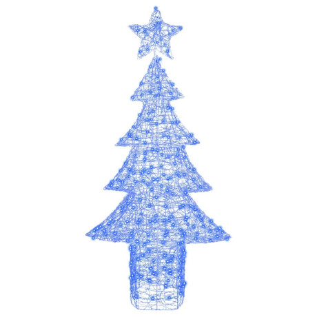 vidaXL Kerstboom met 240 LED Blauw 180 cm Acryl afbeelding2 - 1