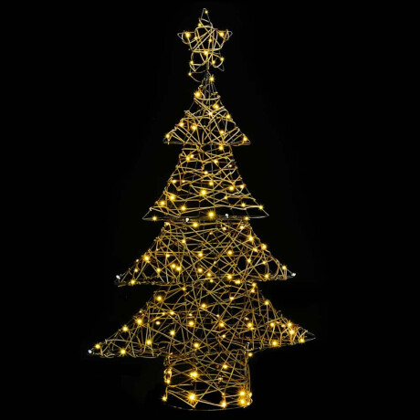 vidaXL Kerstboom met 120 LED Warmwit 150 cm Rattan afbeelding2 - 1