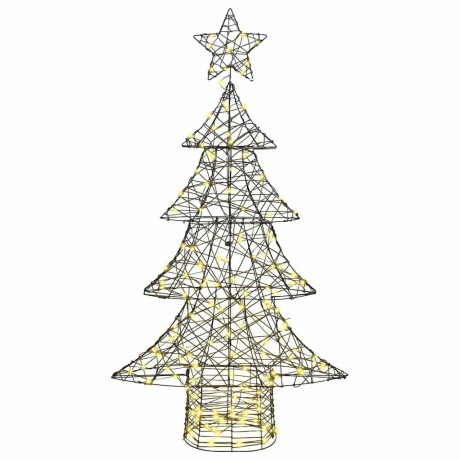 vidaXL Kerstboom met 160 LED Warmwit 150 cm Rattan afbeelding2 - 1