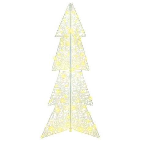 vidaXL Kerstboom met 100 LED Warmwit 120 cm Acryl afbeelding2 - 1