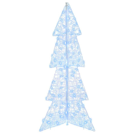 vidaXL Kerstboom met 100 LED Koud Wit 120 cm Acryl afbeelding2 - 1
