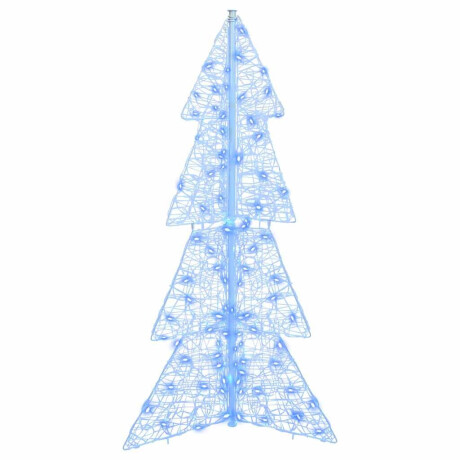 vidaXL Kerstboom met 100 LED Blauw 120 cm Acryl afbeelding2 - 1