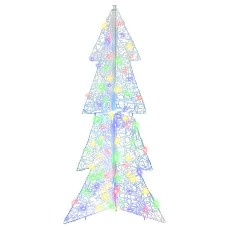 vidaXL Kerstboom met 100 LED Multikleur 120 cm Acryl afbeelding2 - 1